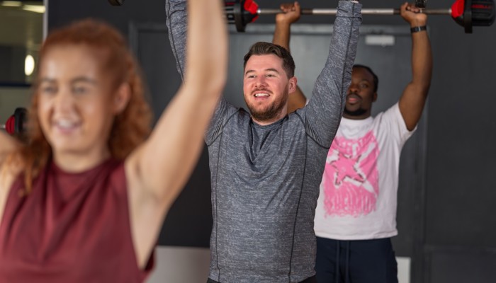 Glasgow Club members taking part in Body Pump class