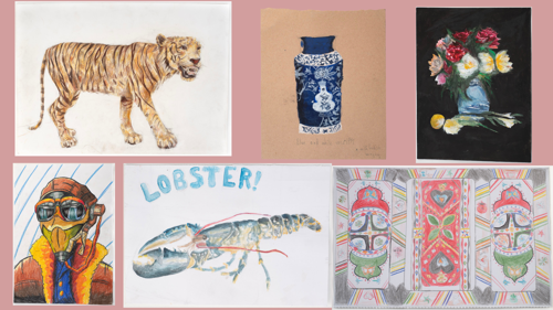 collage of paintings