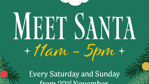 Festive flyer reads: Meet Santa